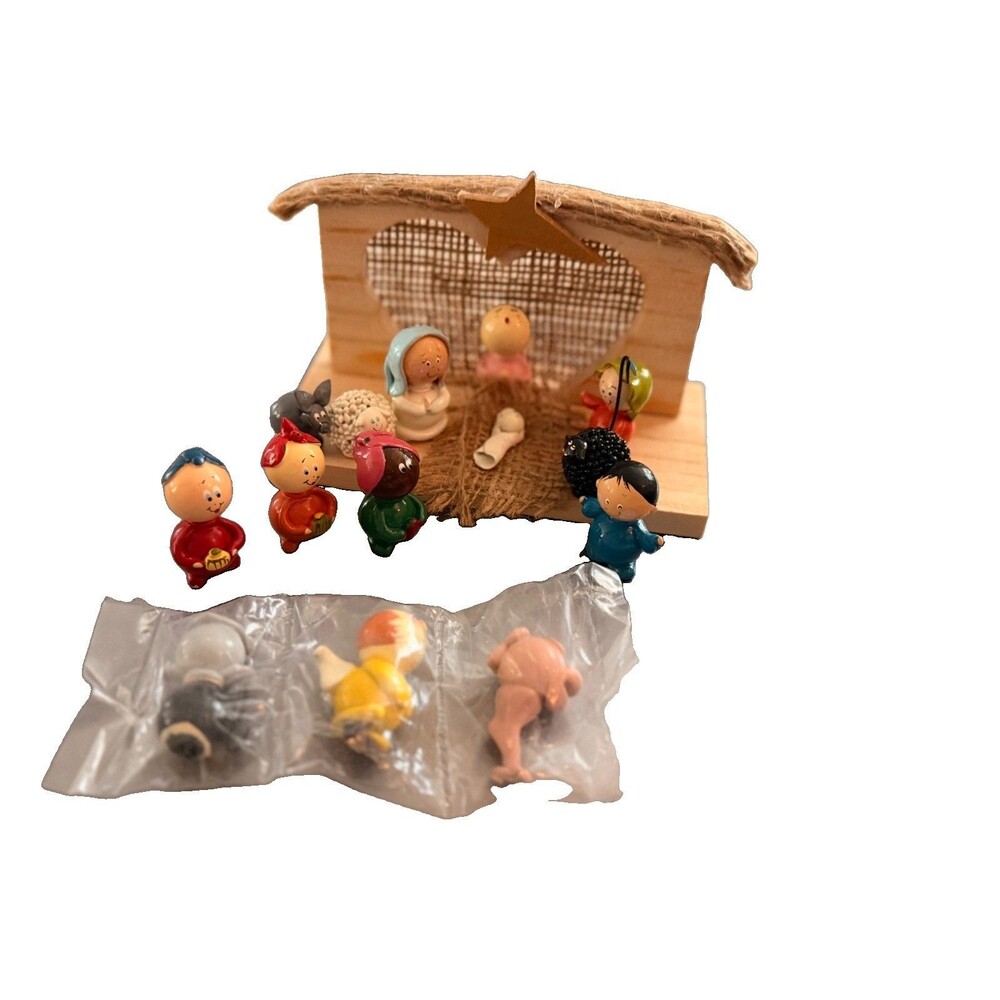 Adorable!!! Marble Nativity Scene Made in Chile Handmade Unique